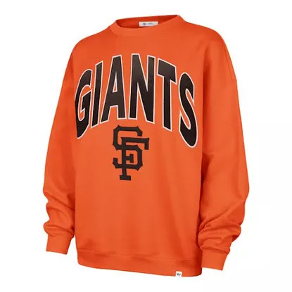 San Francisco Giants Womens Crew Pullover Sweatshirt Orange Brand 47