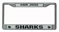 San Jose Sharks License Plate Chrome Frame