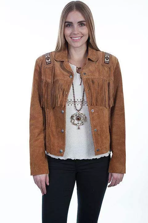 Scully BOURBON BOAR SUEDE BEADED/FRINGE JKT