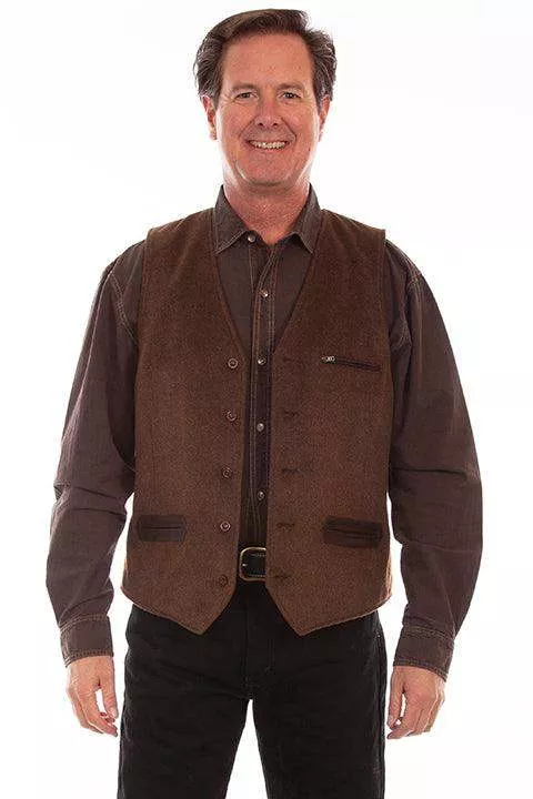 Scully BROWN WOOL BLEND W/NUBUCK TRIM