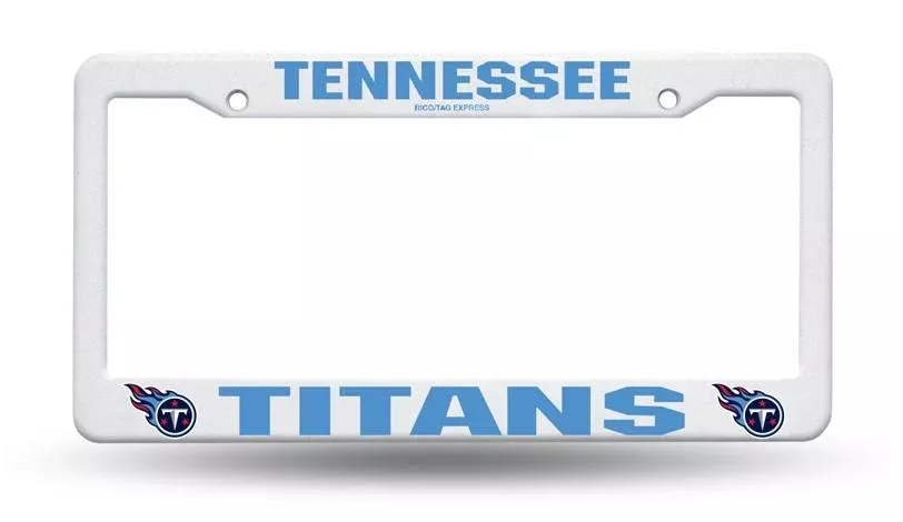 Tennessee Titans White Plastic License Plate Frame
