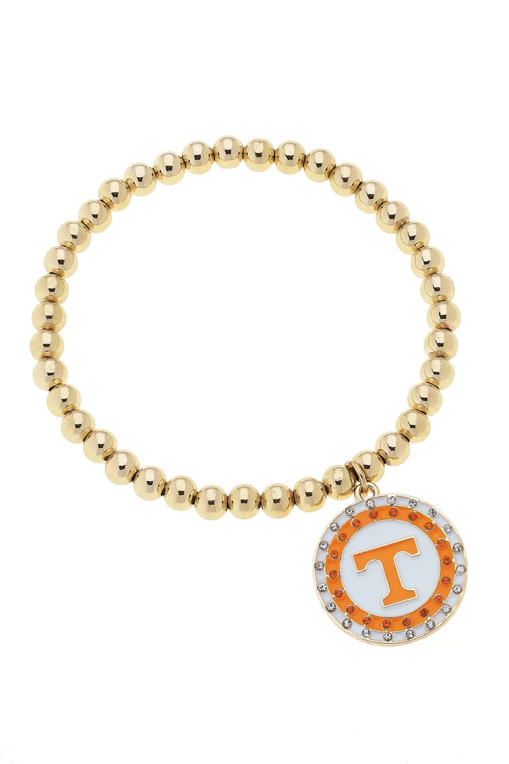 Tennessee Volunteers – Pave Disc Ball Bead Stretch Bracelet