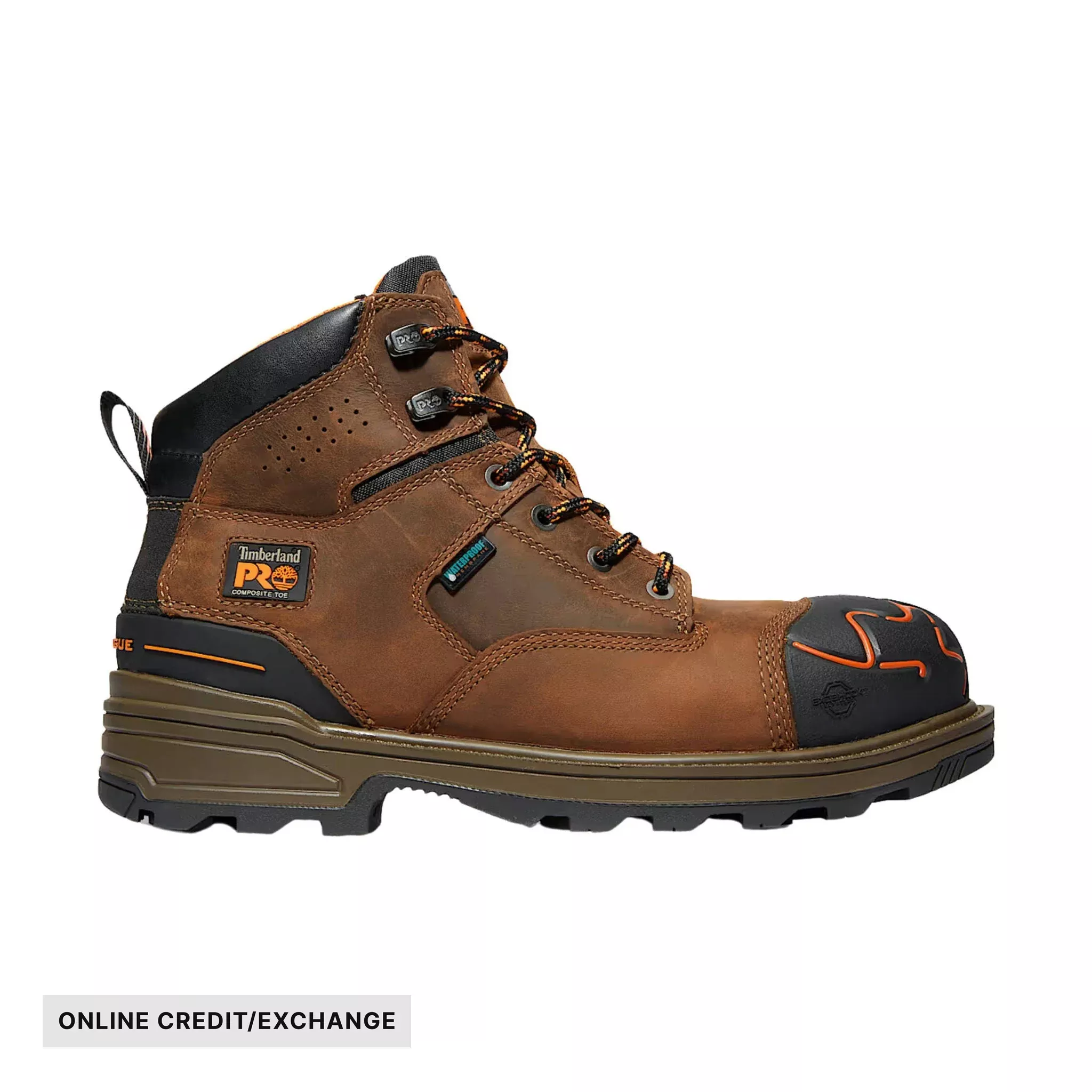 Timberland Pro Men's 6 Inch Magnitude Composite Toe Waterproof Work Boots - Brown Mocha