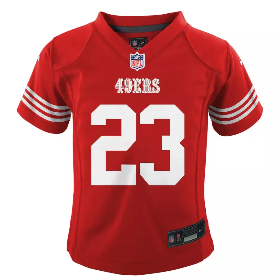 Toddler Nike Christian McCaffrey Scarlet San Francisco 49ers Game Jersey