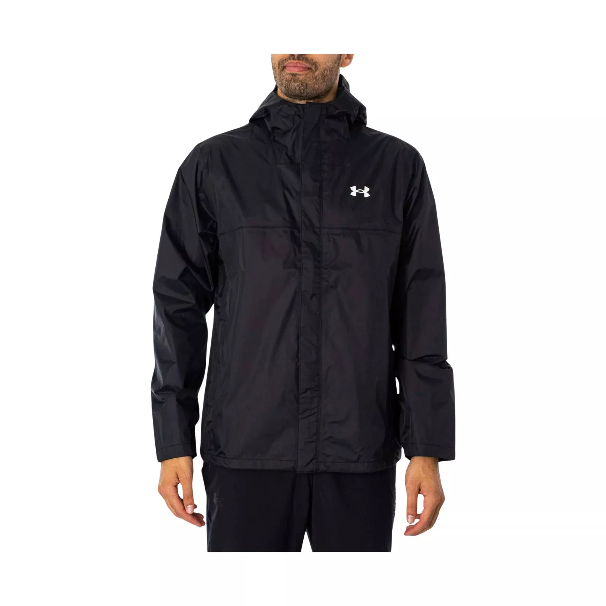 Under Armour Men’s Cloudstrike Rain Jacket – Black/White