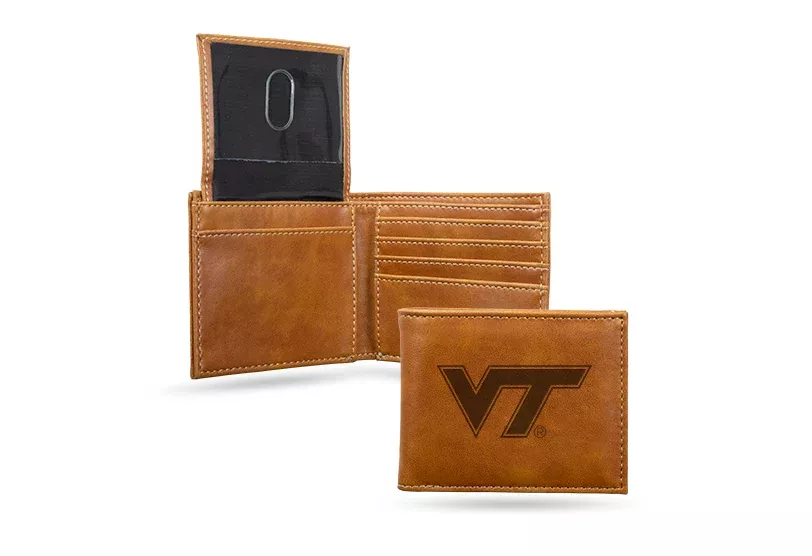 Virginia Tech Hokies – Laser Engraved Billfold Wallet
