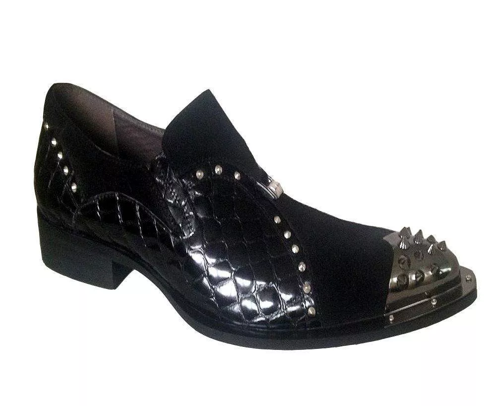 Zota Black Spike Slip-On Shoe